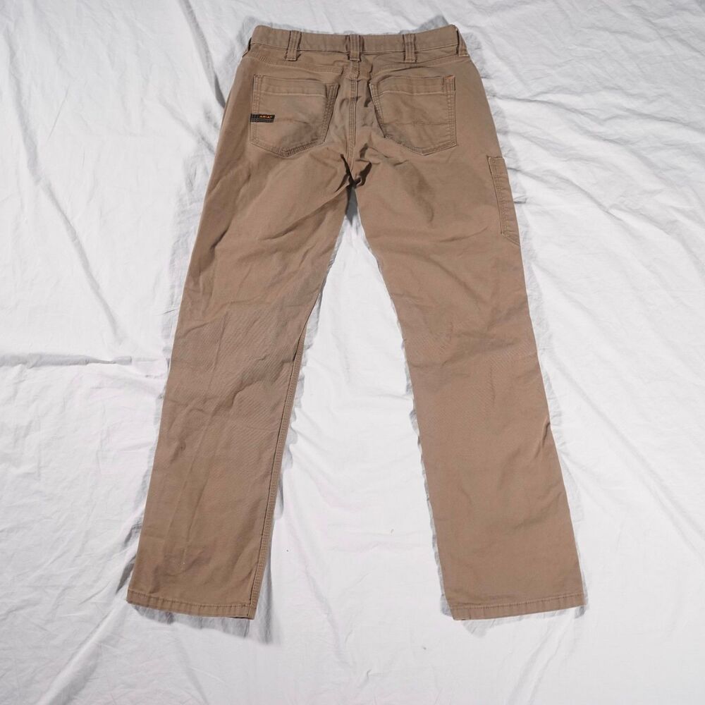 Ariat Rebar M4 Relaxed Straight Pants Brown 29x32 - Picture 8 of 9
